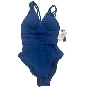 SOLUNA Blue One Piece Women's Swimsuit‎ Size 6